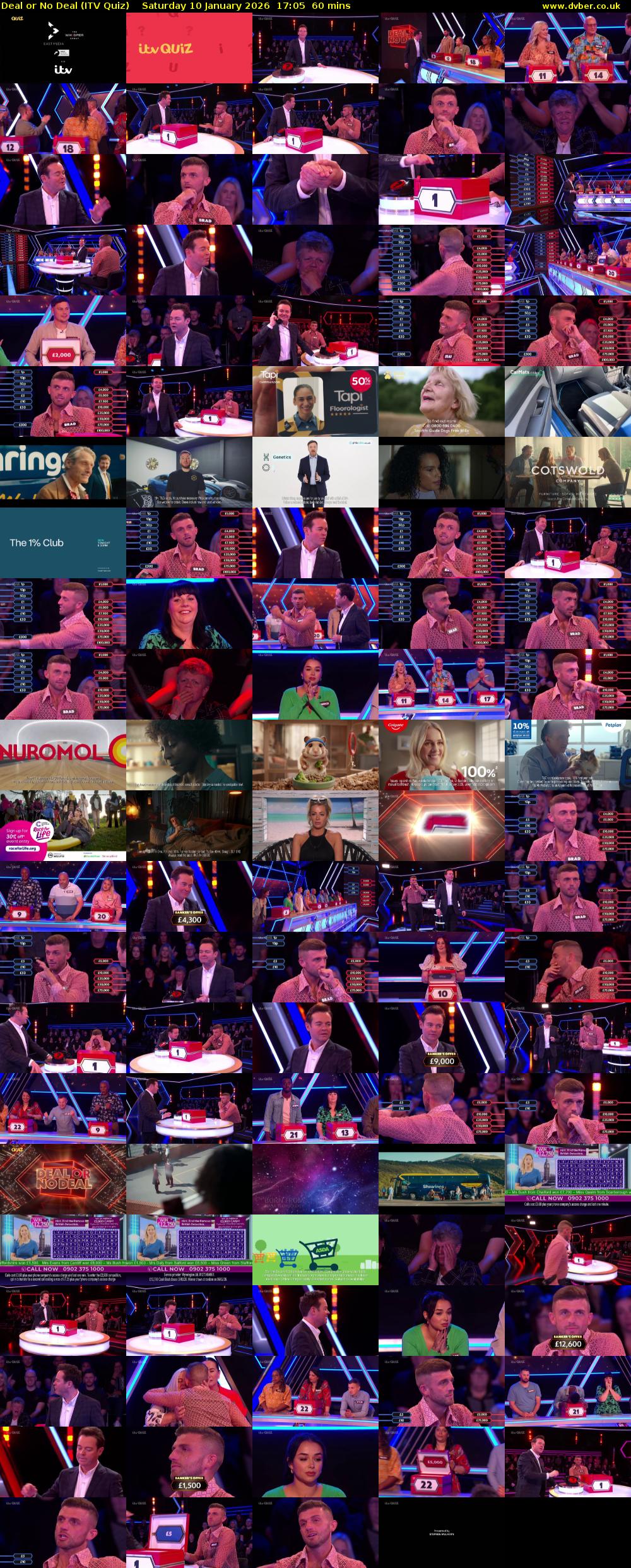 Deal or No Deal (ITV Quiz) Saturday 10 January 2026 17:05 - 18:05