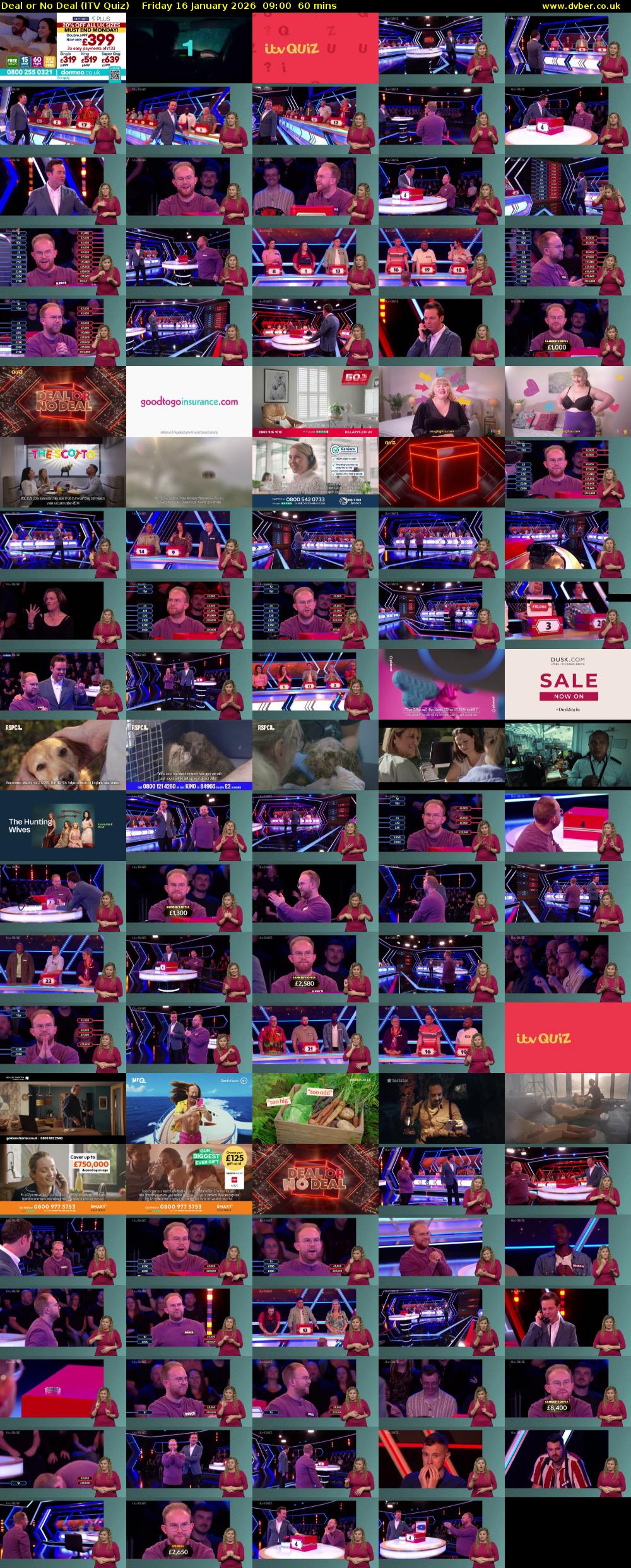 Deal or No Deal (ITV Quiz) Friday 16 January 2026 09:00 - 10:00