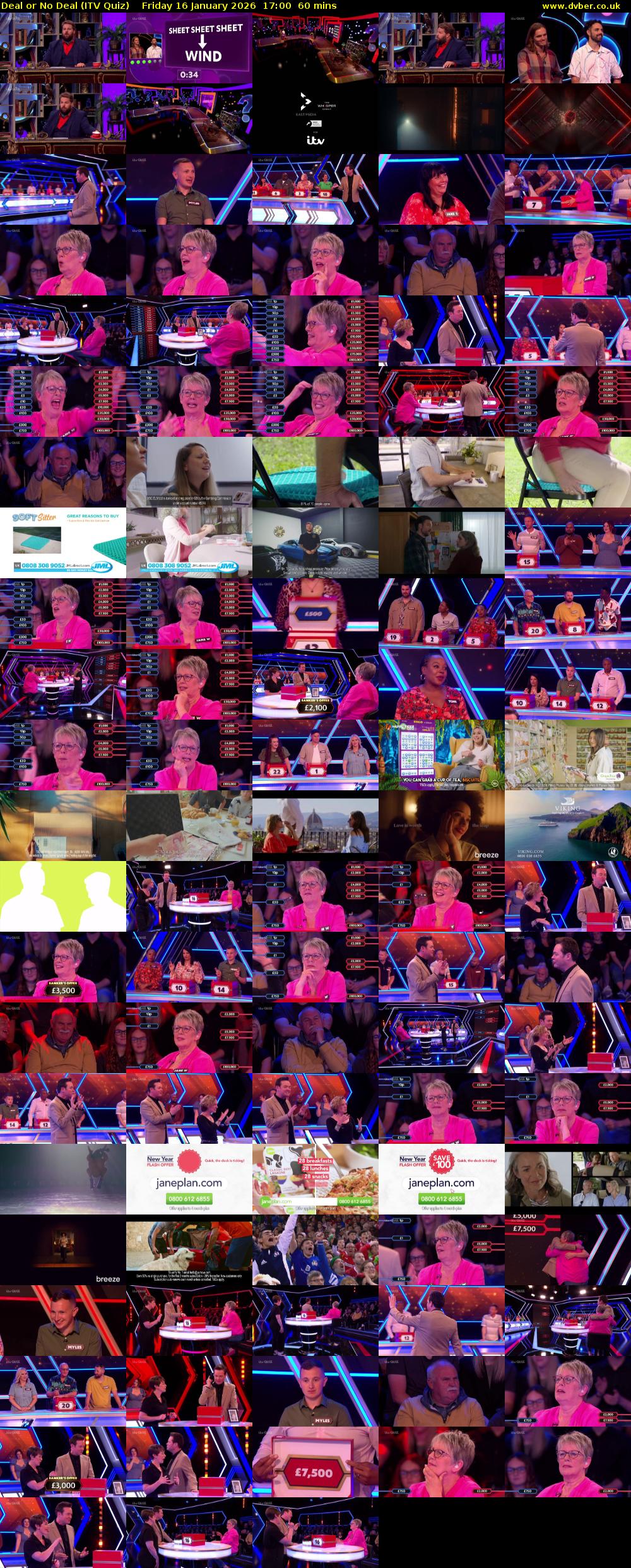 Deal or No Deal (ITV Quiz) Friday 16 January 2026 17:00 - 18:00