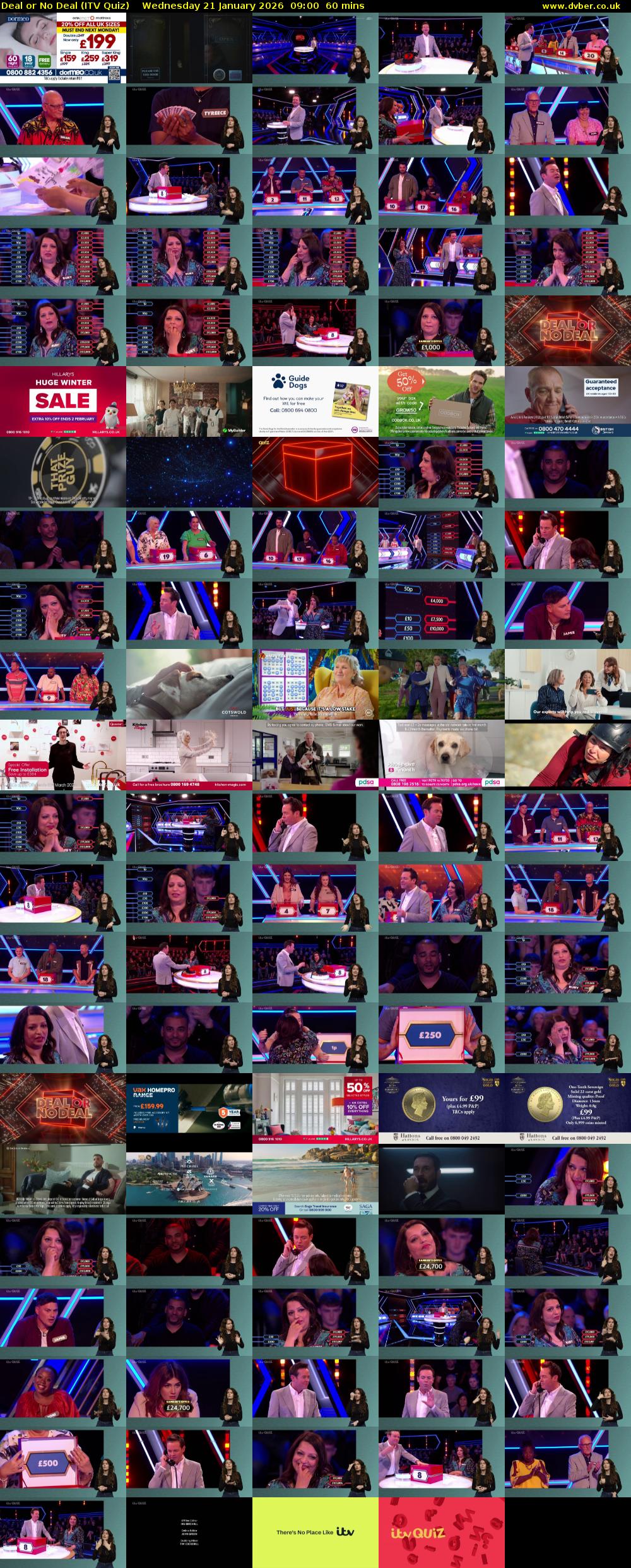 Deal or No Deal (ITV Quiz) Wednesday 21 January 2026 09:00 - 10:00