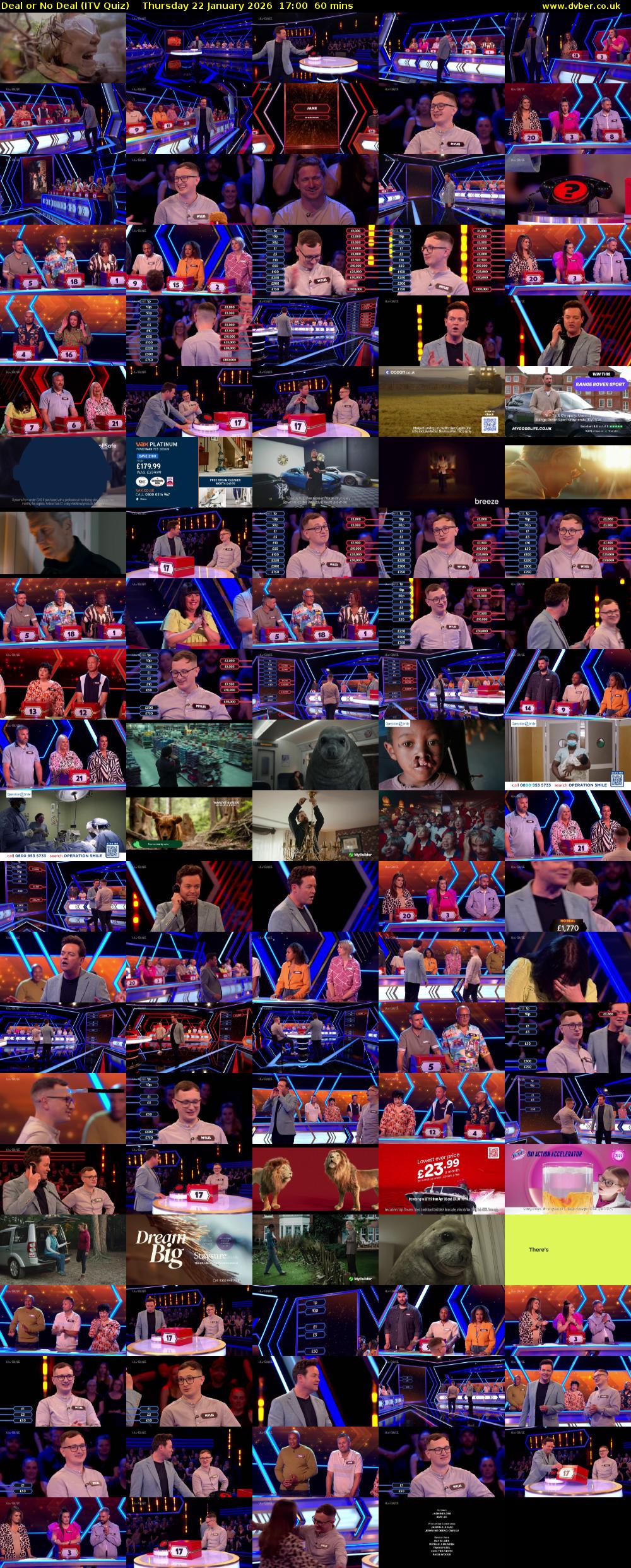 Deal or No Deal (ITV Quiz) Thursday 22 January 2026 17:00 - 18:00