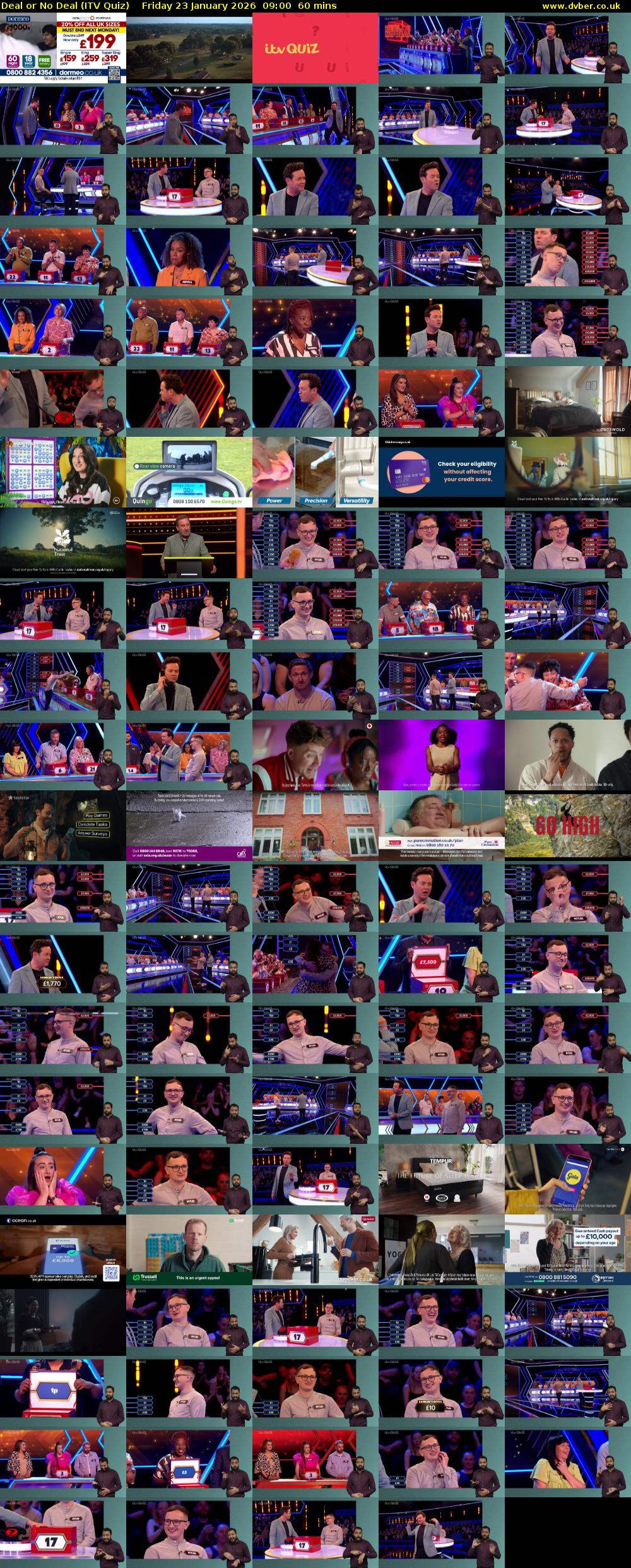 Deal or No Deal (ITV Quiz) Friday 23 January 2026 09:00 - 10:00