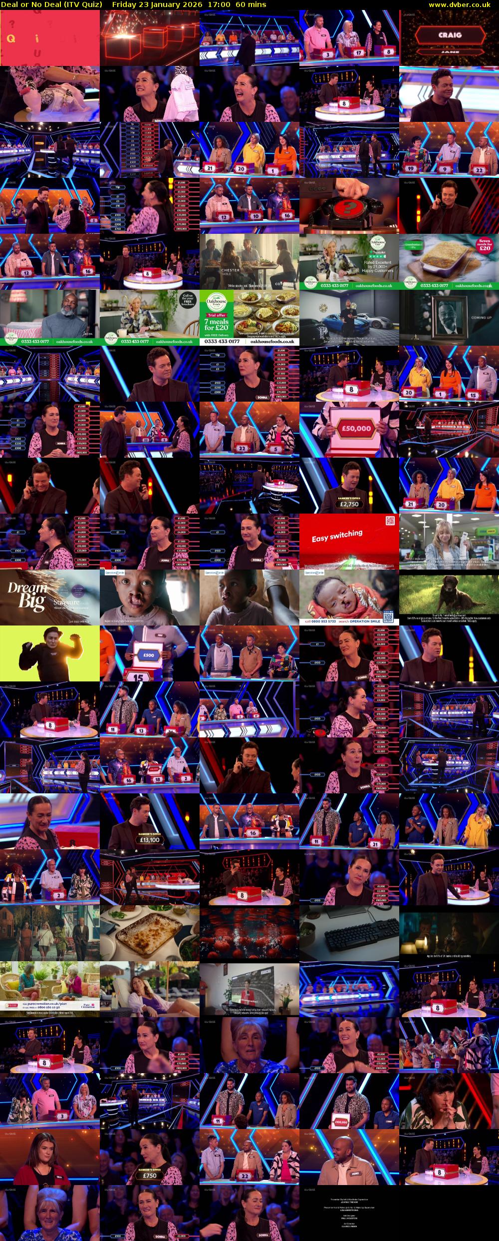 Deal or No Deal (ITV Quiz) Friday 23 January 2026 17:00 - 18:00