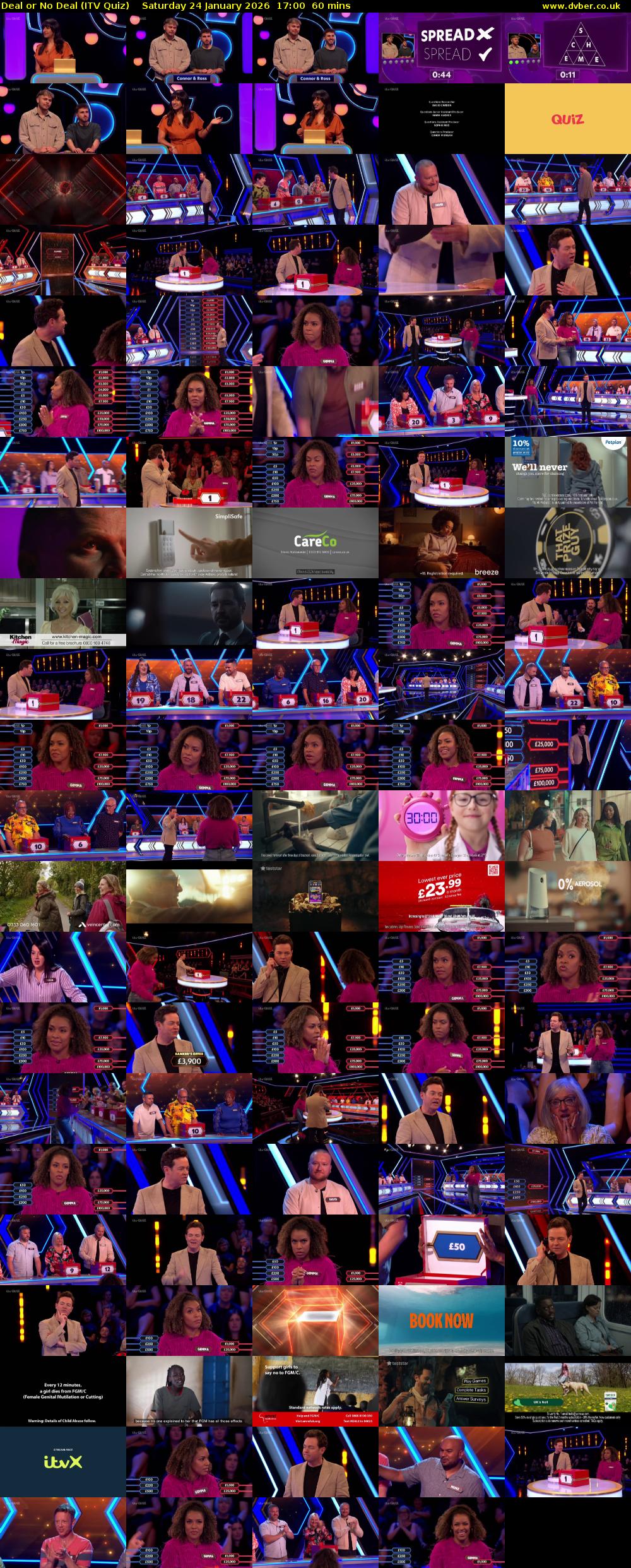 Deal or No Deal (ITV Quiz) Saturday 24 January 2026 17:00 - 18:00