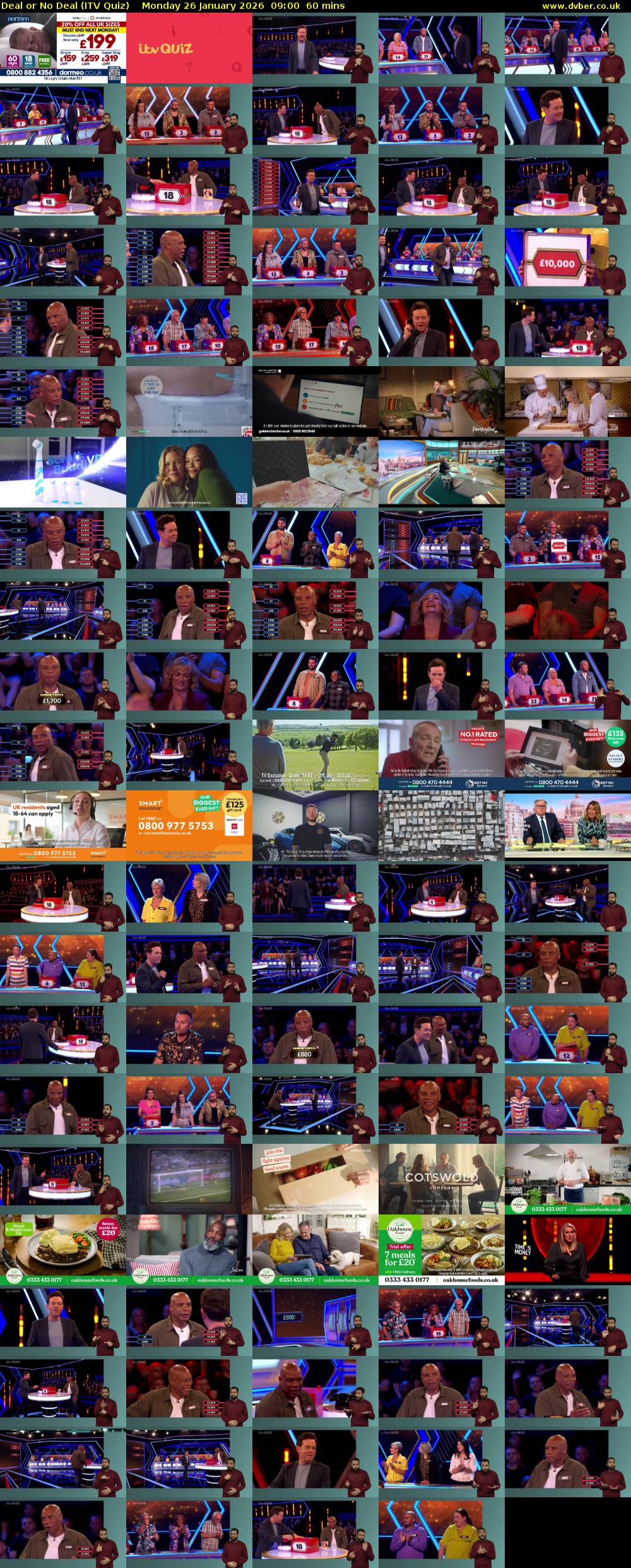 Deal or No Deal (ITV Quiz) Monday 26 January 2026 09:00 - 10:00