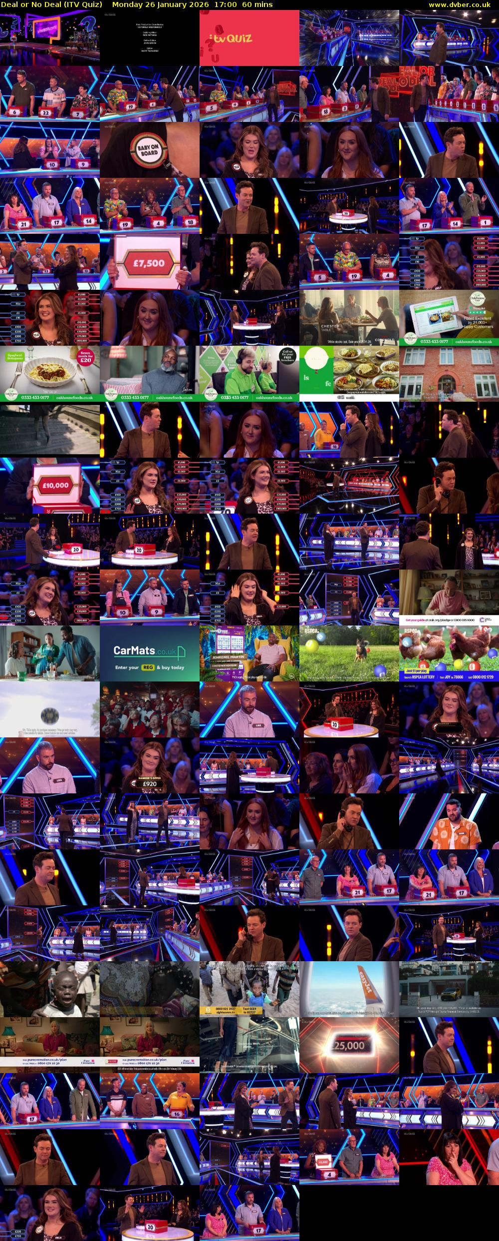 Deal or No Deal (ITV Quiz) Monday 26 January 2026 17:00 - 18:00