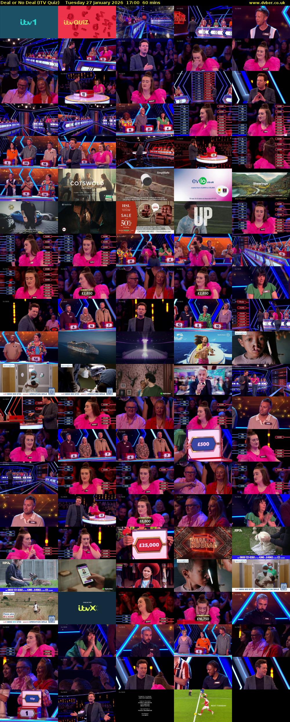 Deal or No Deal (ITV Quiz) Tuesday 27 January 2026 17:00 - 18:00