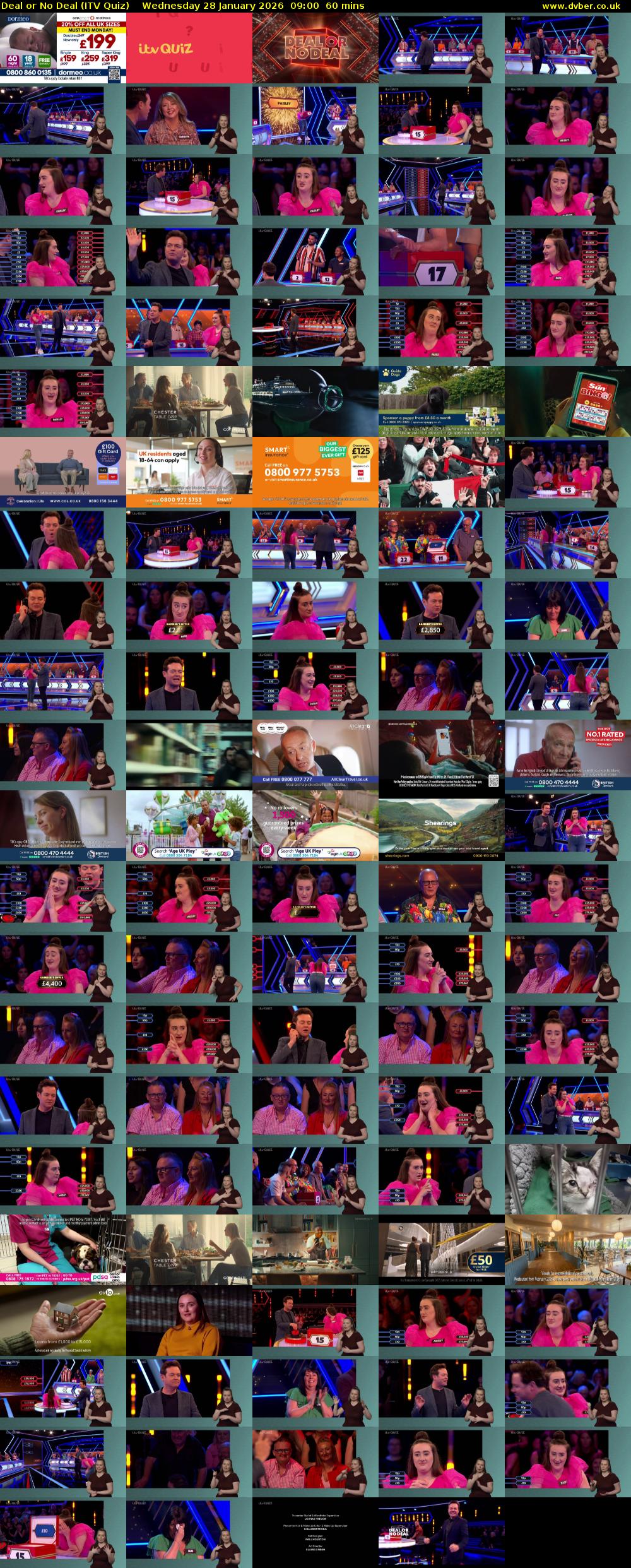 Deal or No Deal (ITV Quiz) Wednesday 28 January 2026 09:00 - 10:00