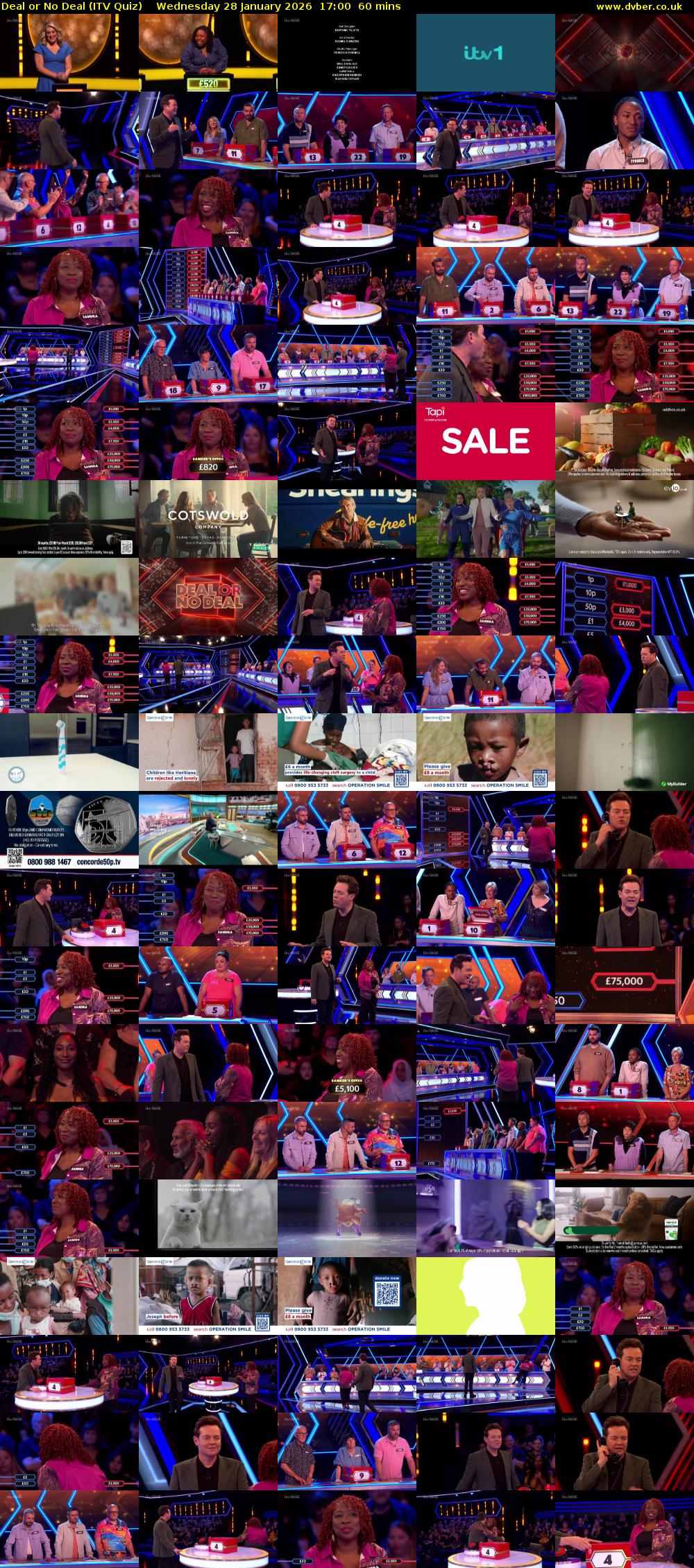 Deal or No Deal (ITV Quiz) Wednesday 28 January 2026 17:00 - 18:00