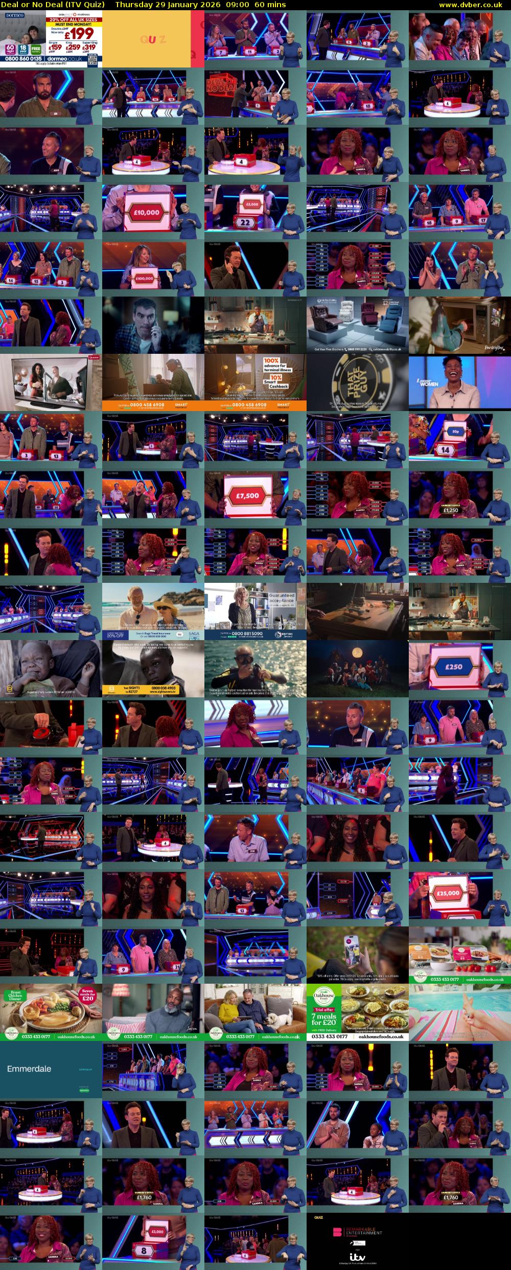 Deal or No Deal (ITV Quiz) Thursday 29 January 2026 09:00 - 10:00
