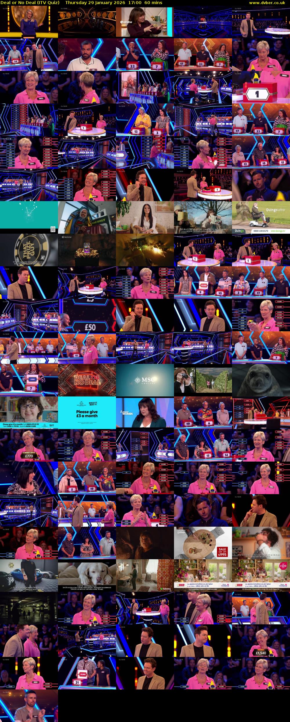 Deal or No Deal (ITV Quiz) Thursday 29 January 2026 17:00 - 18:00