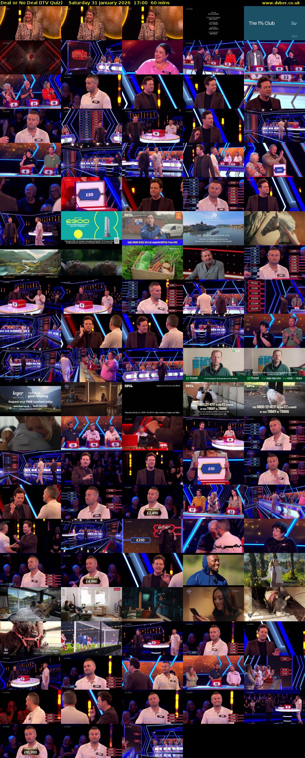 Deal or No Deal (ITV Quiz) Saturday 31 January 2026 17:00 - 18:00