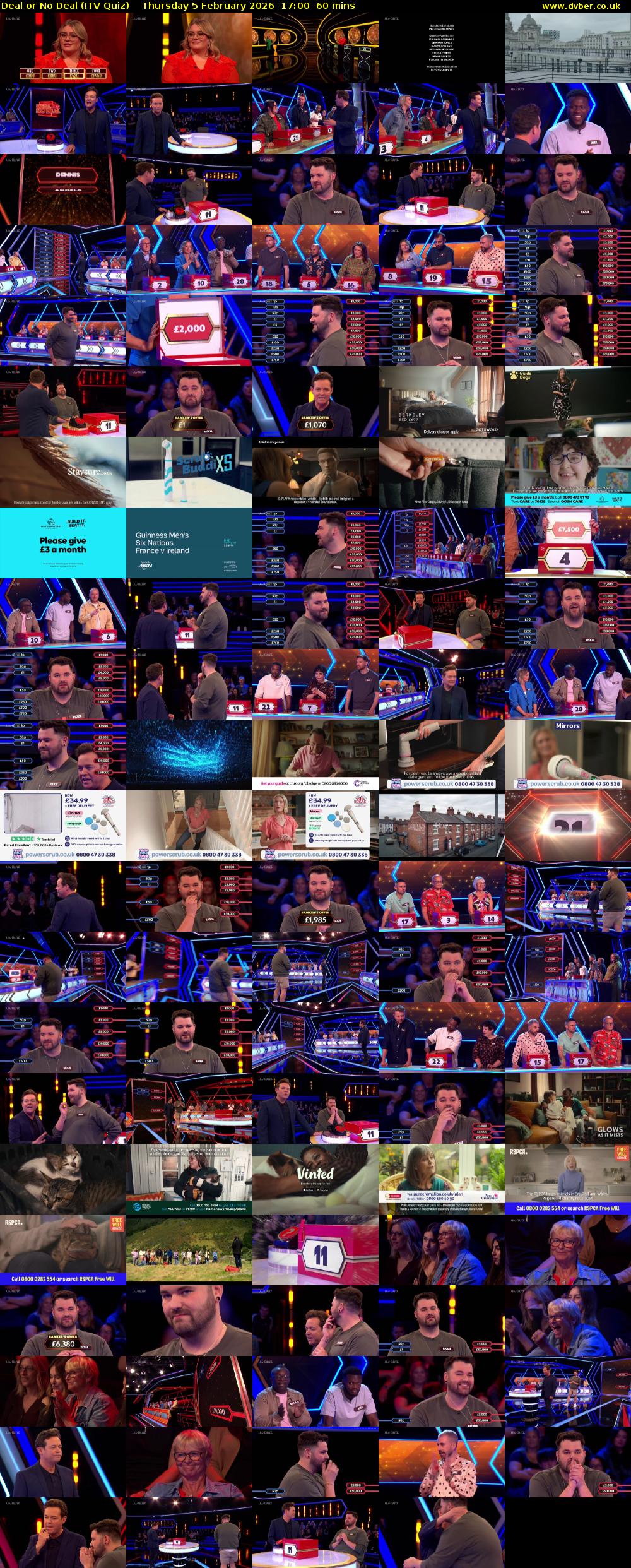 Deal or No Deal (ITV Quiz) Thursday 5 February 2026 17:00 - 18:00