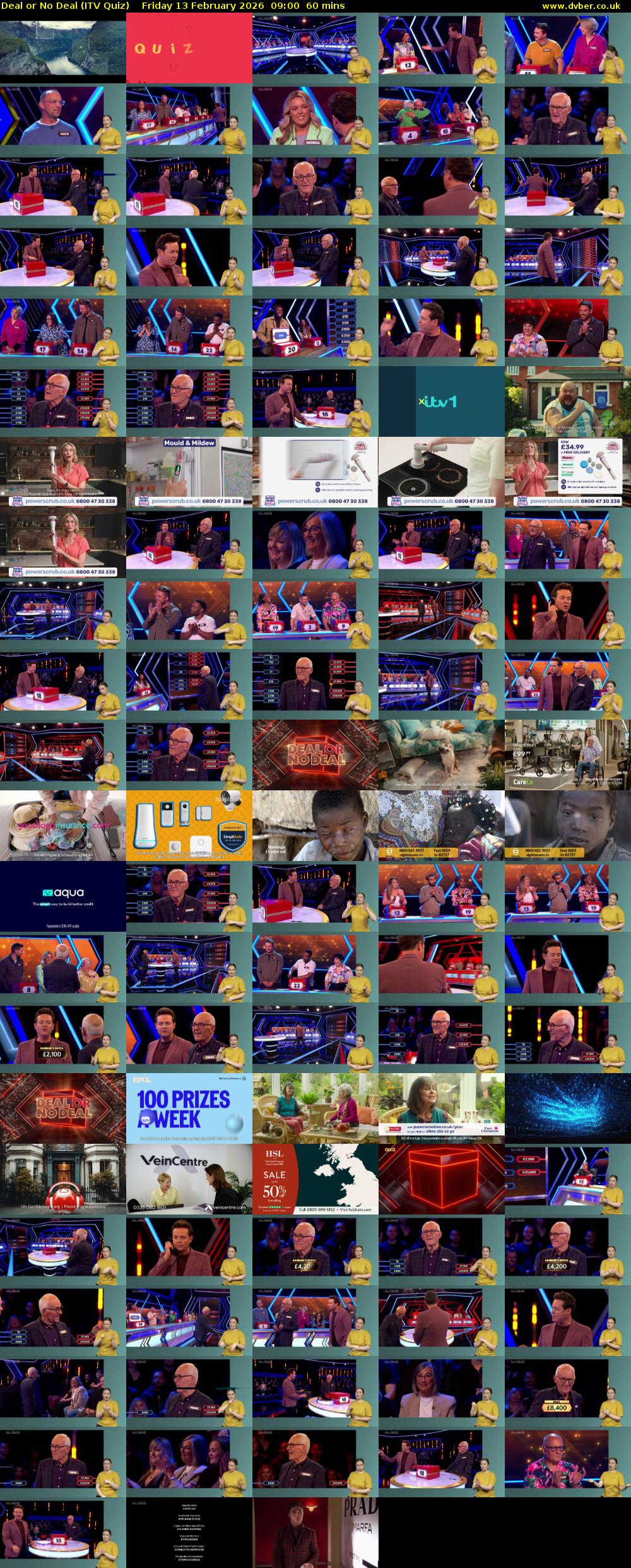 Deal or No Deal (ITV Quiz) Friday 13 February 2026 09:00 - 10:00