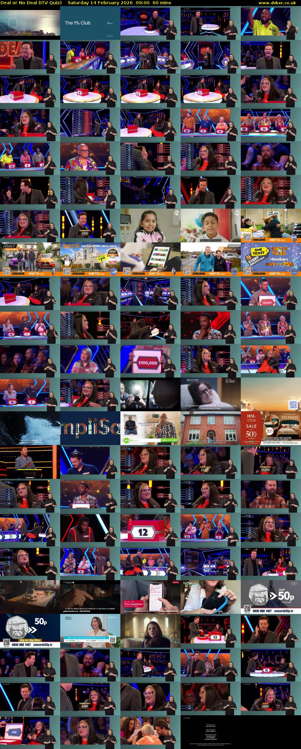 Deal or No Deal (ITV Quiz) Saturday 14 February 2026 09:00 - 10:00
