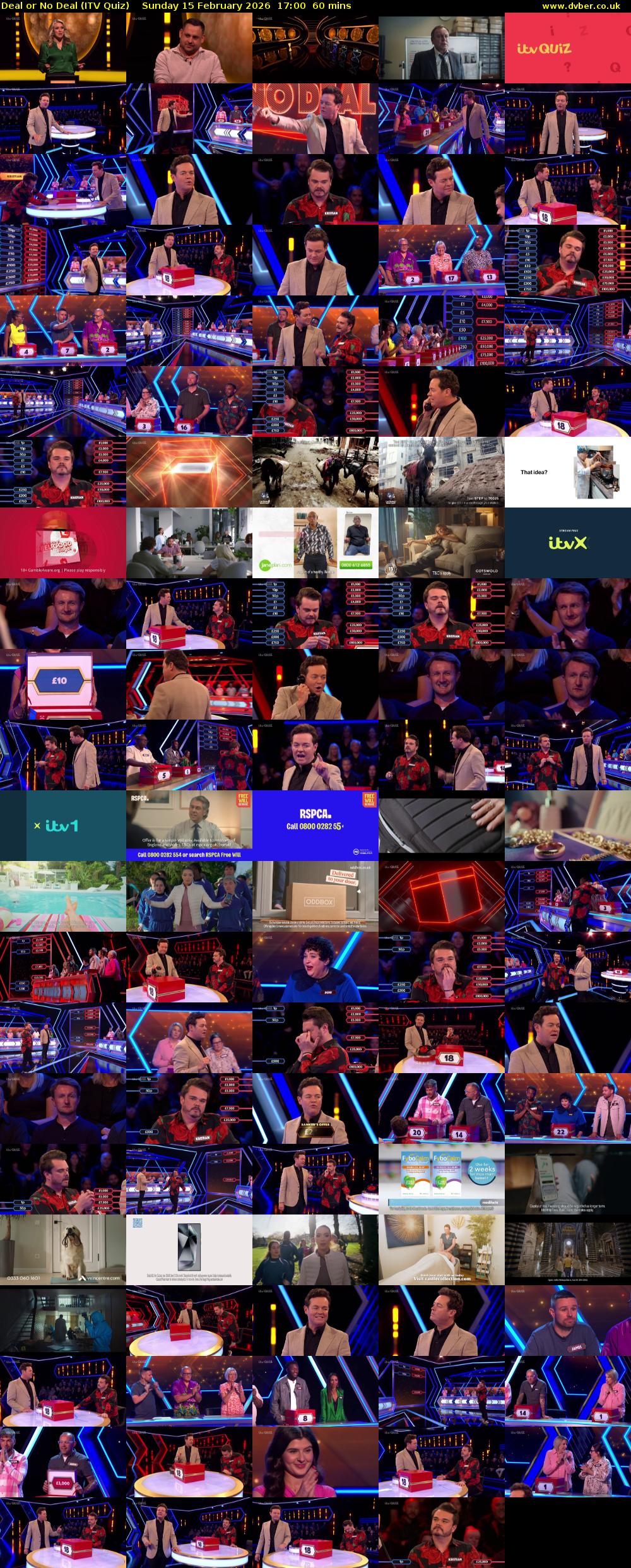 Deal or No Deal (ITV Quiz) Sunday 15 February 2026 17:00 - 18:00