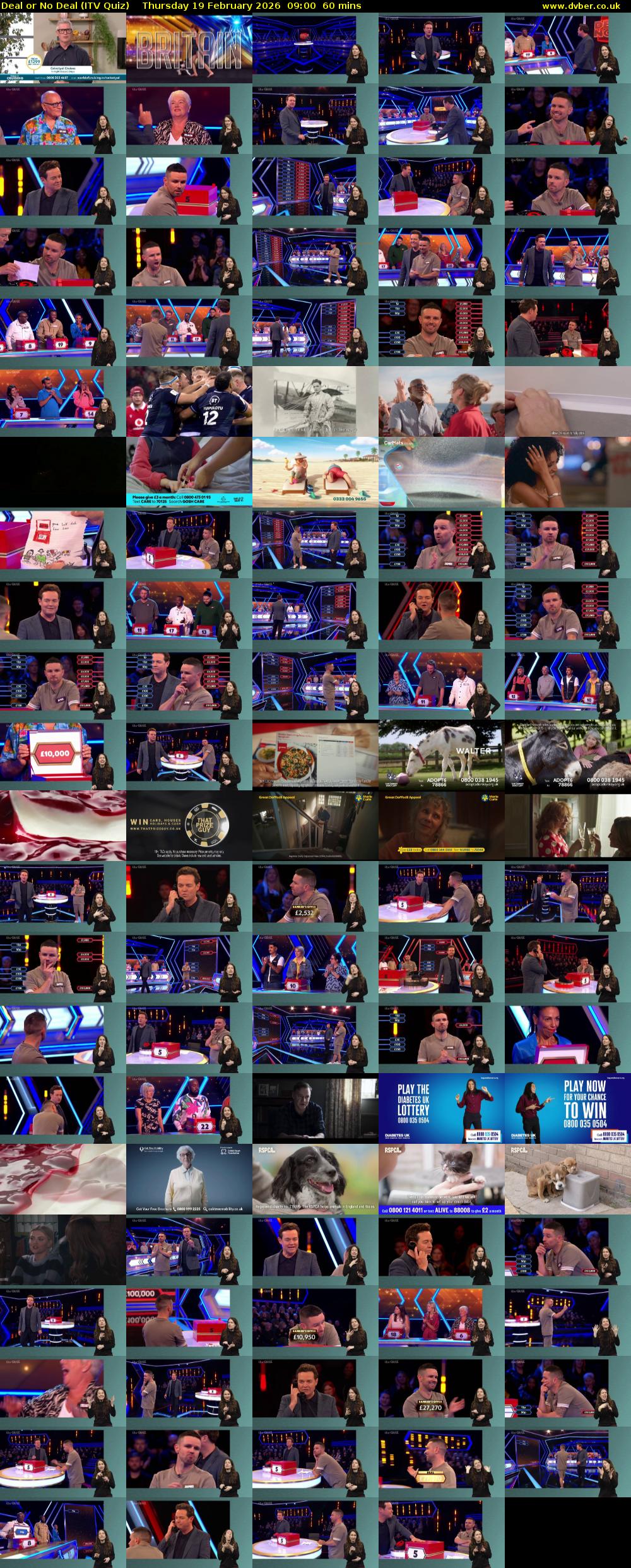 Deal or No Deal (ITV Quiz) Thursday 19 February 2026 09:00 - 10:00
