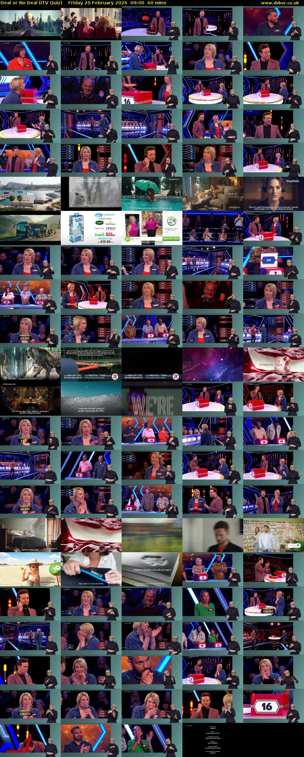 Deal or No Deal (ITV Quiz) Friday 20 February 2026 09:00 - 10:00