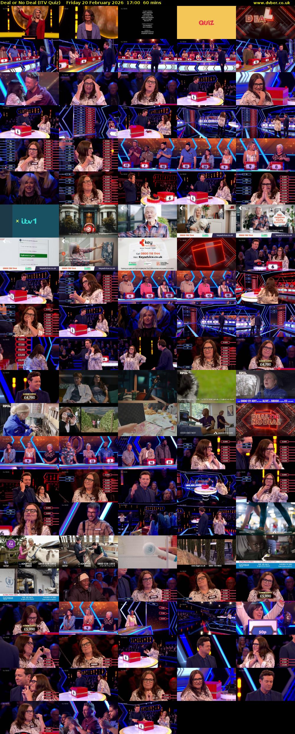 Deal or No Deal (ITV Quiz) Friday 20 February 2026 17:00 - 18:00