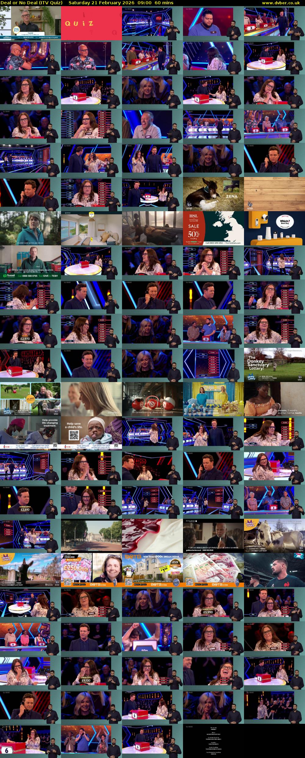 Deal or No Deal (ITV Quiz) Saturday 21 February 2026 09:00 - 10:00