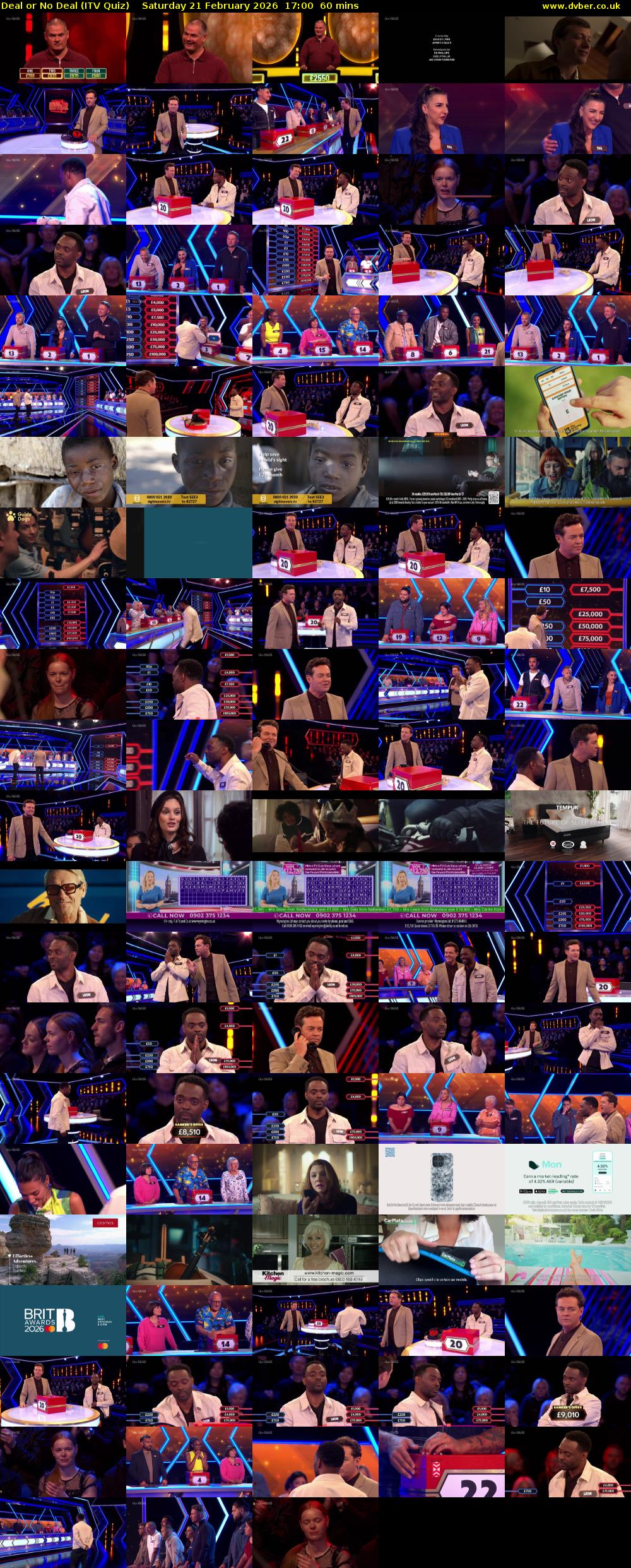 Deal or No Deal (ITV Quiz) Saturday 21 February 2026 17:00 - 18:00