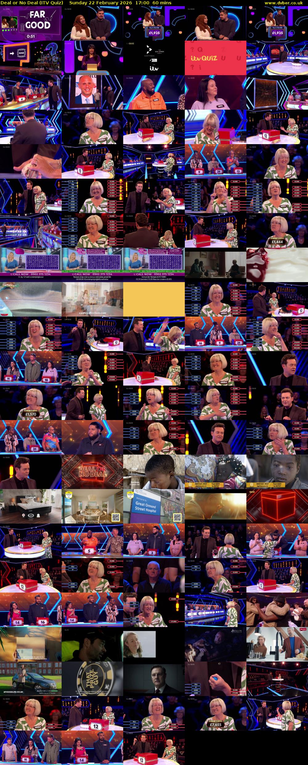 Deal or No Deal (ITV Quiz) Sunday 22 February 2026 17:00 - 18:00