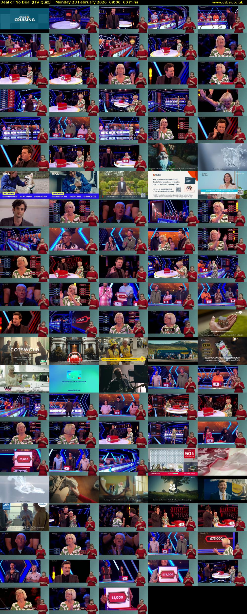 Deal or No Deal (ITV Quiz) Monday 23 February 2026 09:00 - 10:00