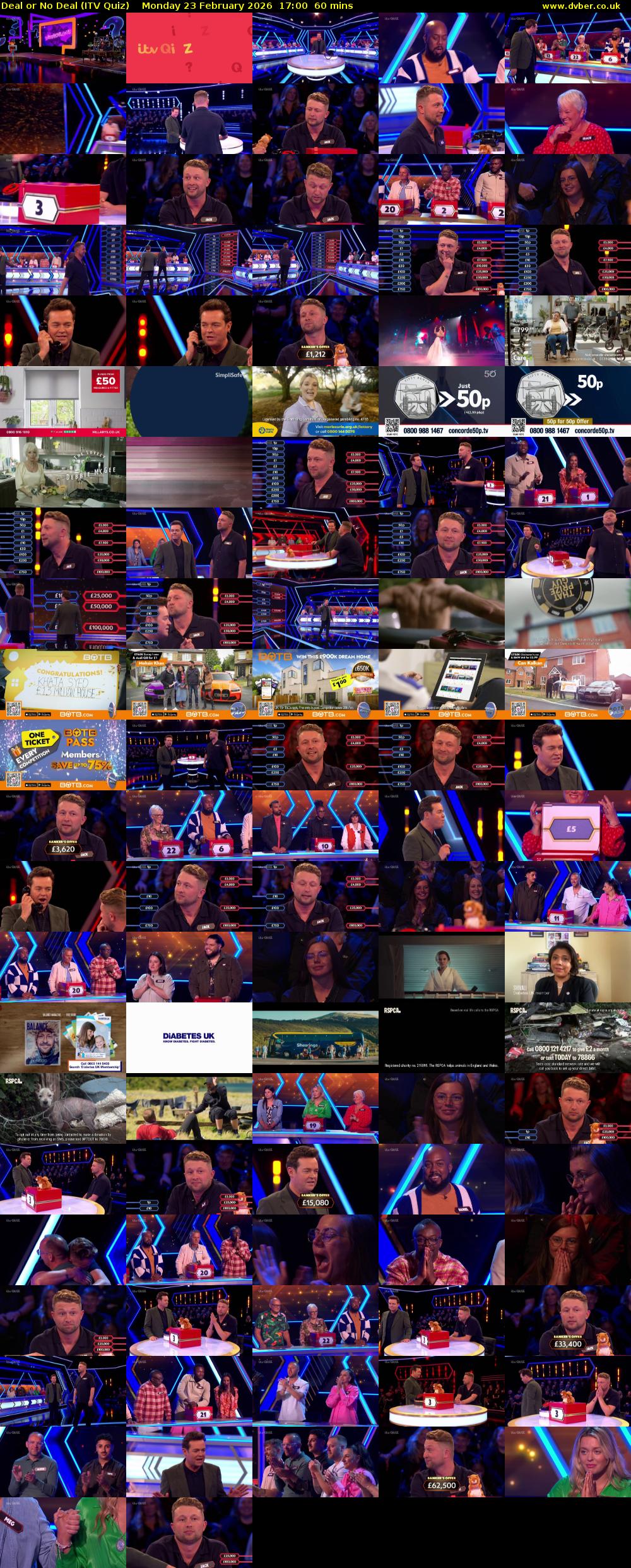 Deal or No Deal (ITV Quiz) Monday 23 February 2026 17:00 - 18:00