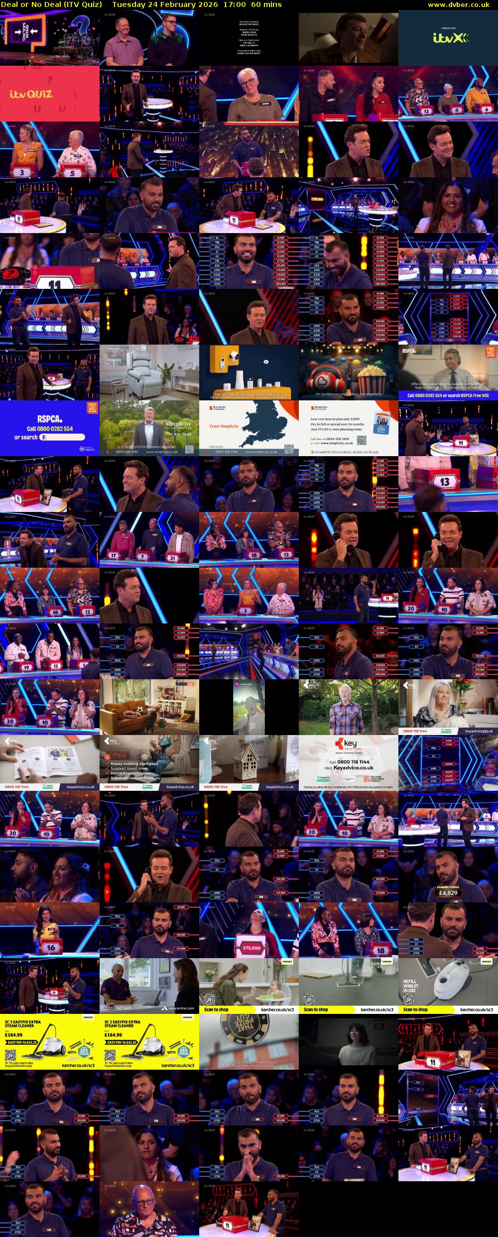 Deal or No Deal (ITV Quiz) Tuesday 24 February 2026 17:00 - 18:00