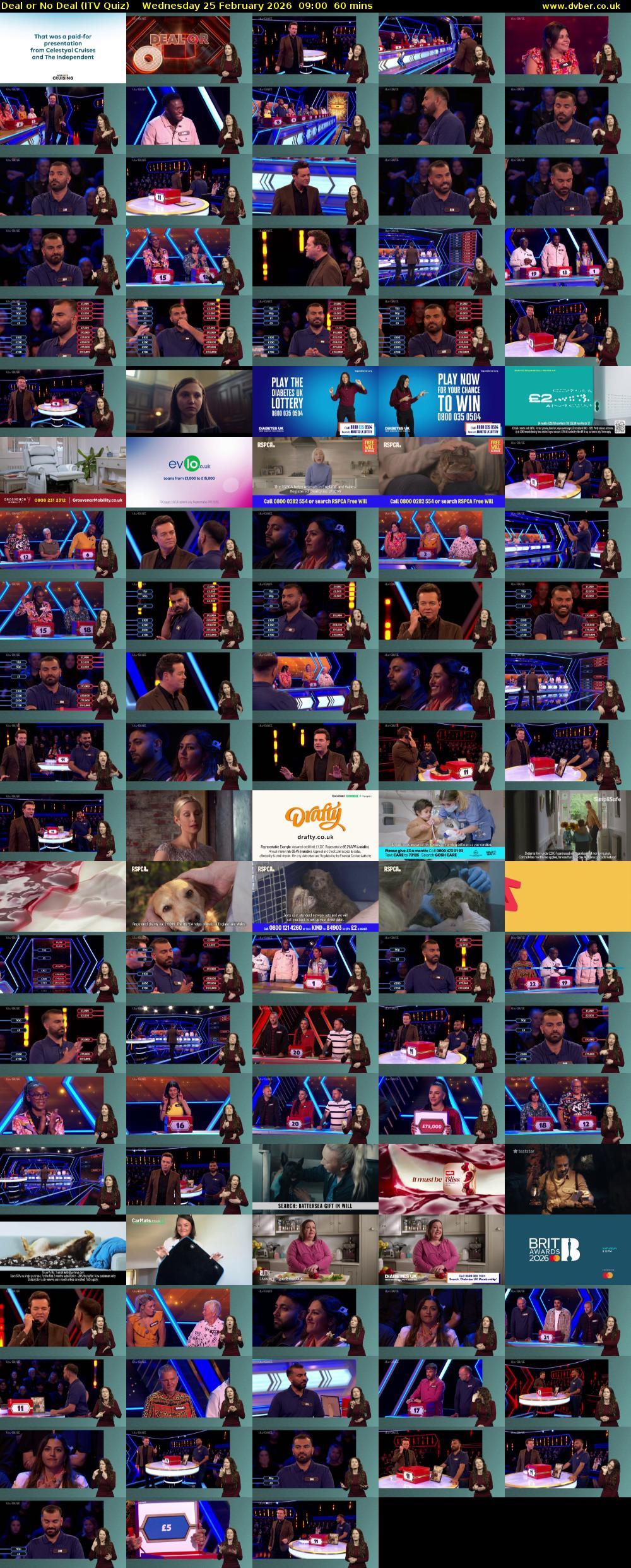 Deal or No Deal (ITV Quiz) Wednesday 25 February 2026 09:00 - 10:00