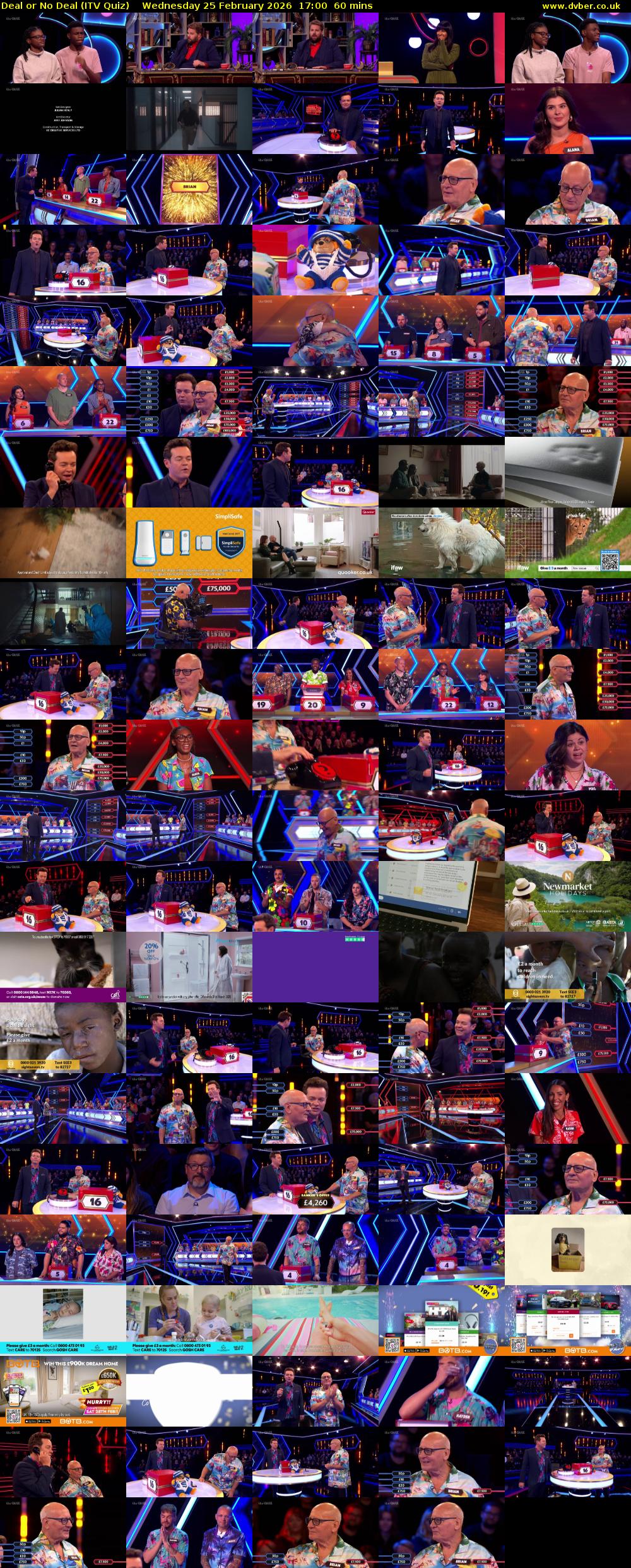 Deal or No Deal (ITV Quiz) Wednesday 25 February 2026 17:00 - 18:00