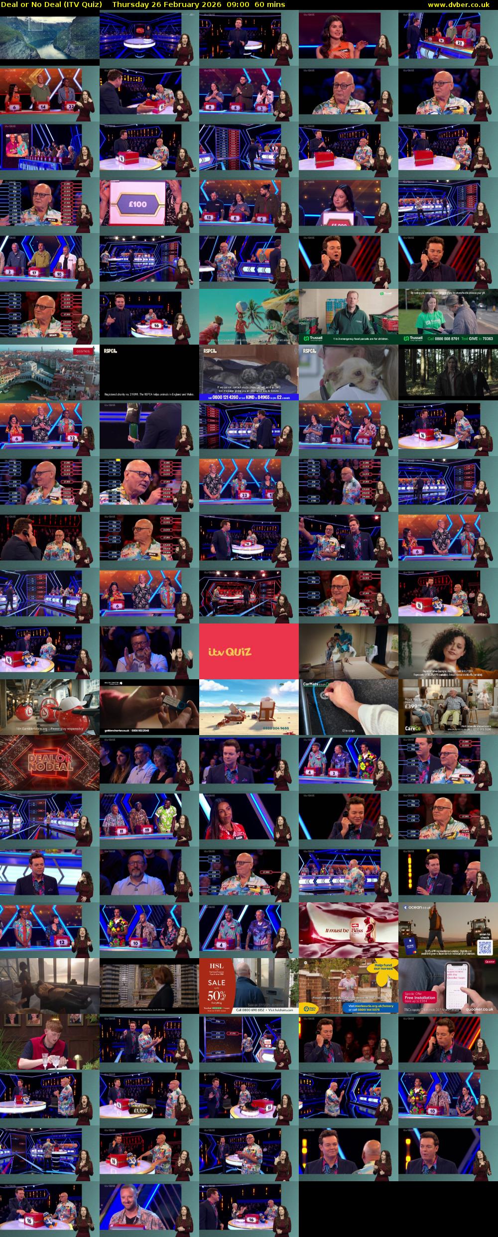 Deal or No Deal (ITV Quiz) Thursday 26 February 2026 09:00 - 10:00