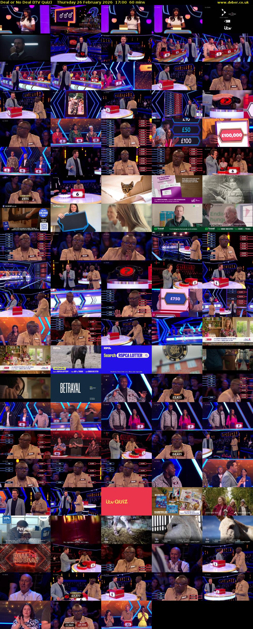 Deal or No Deal (ITV Quiz) Thursday 26 February 2026 17:00 - 18:00