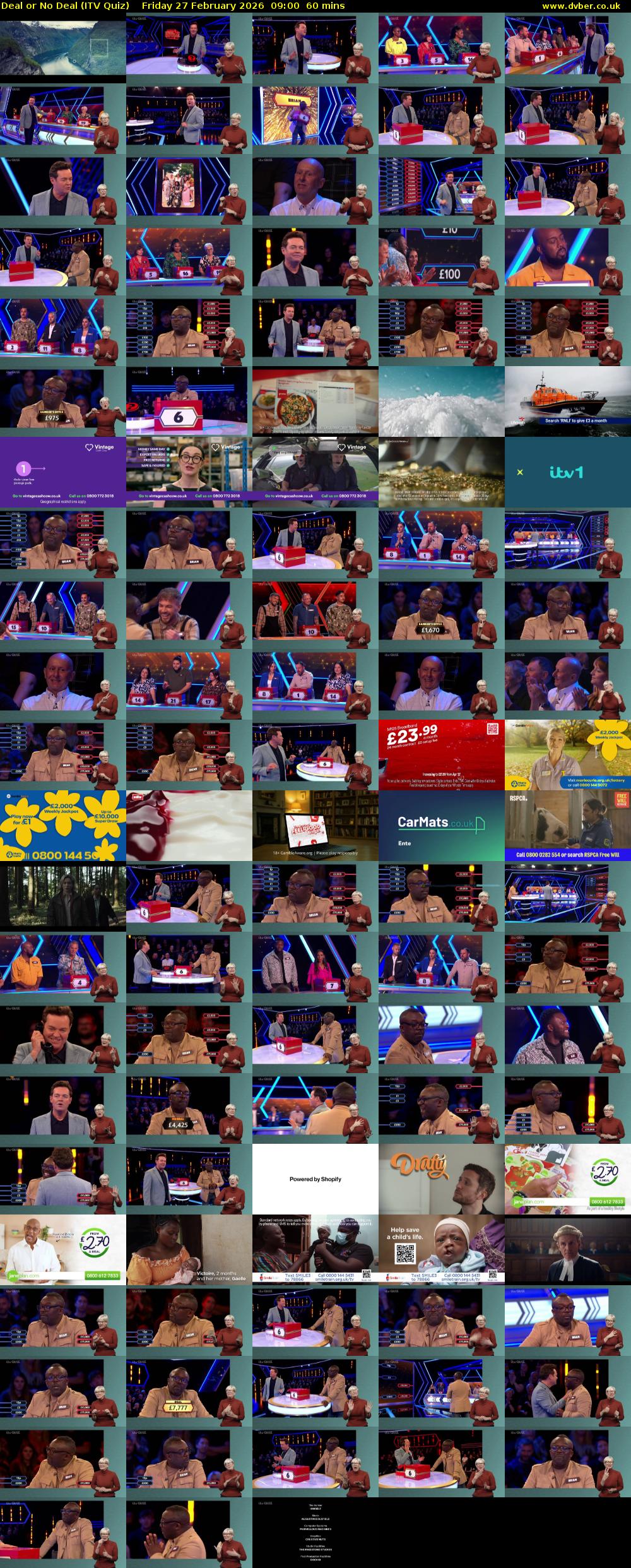 Deal or No Deal (ITV Quiz) Friday 27 February 2026 09:00 - 10:00