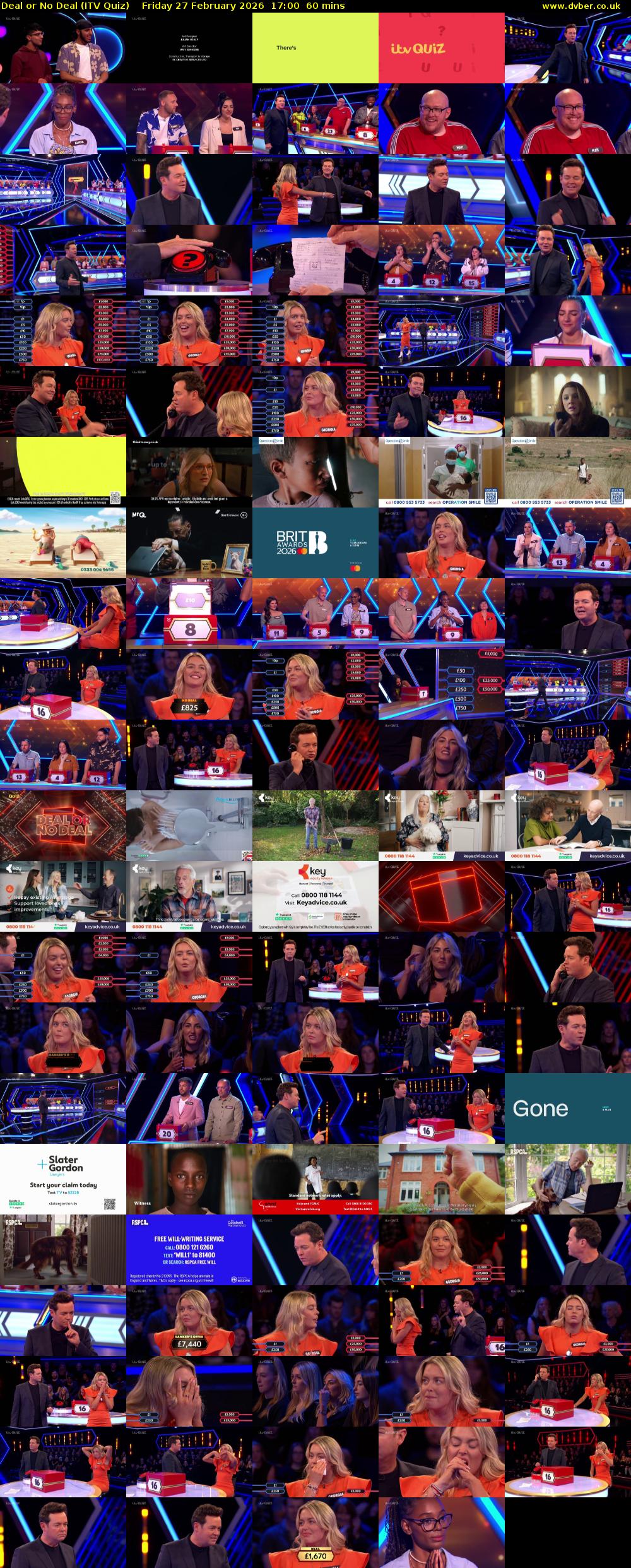 Deal or No Deal (ITV Quiz) Friday 27 February 2026 17:00 - 18:00