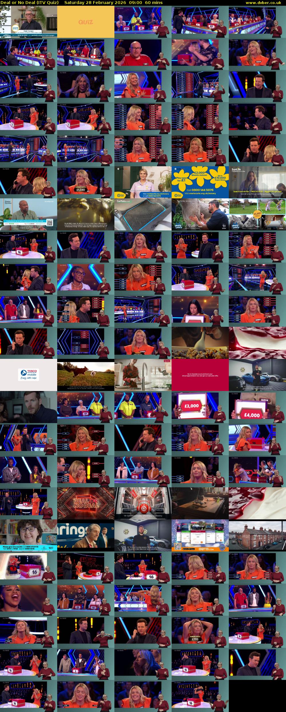 Deal or No Deal (ITV Quiz) Saturday 28 February 2026 09:00 - 10:00