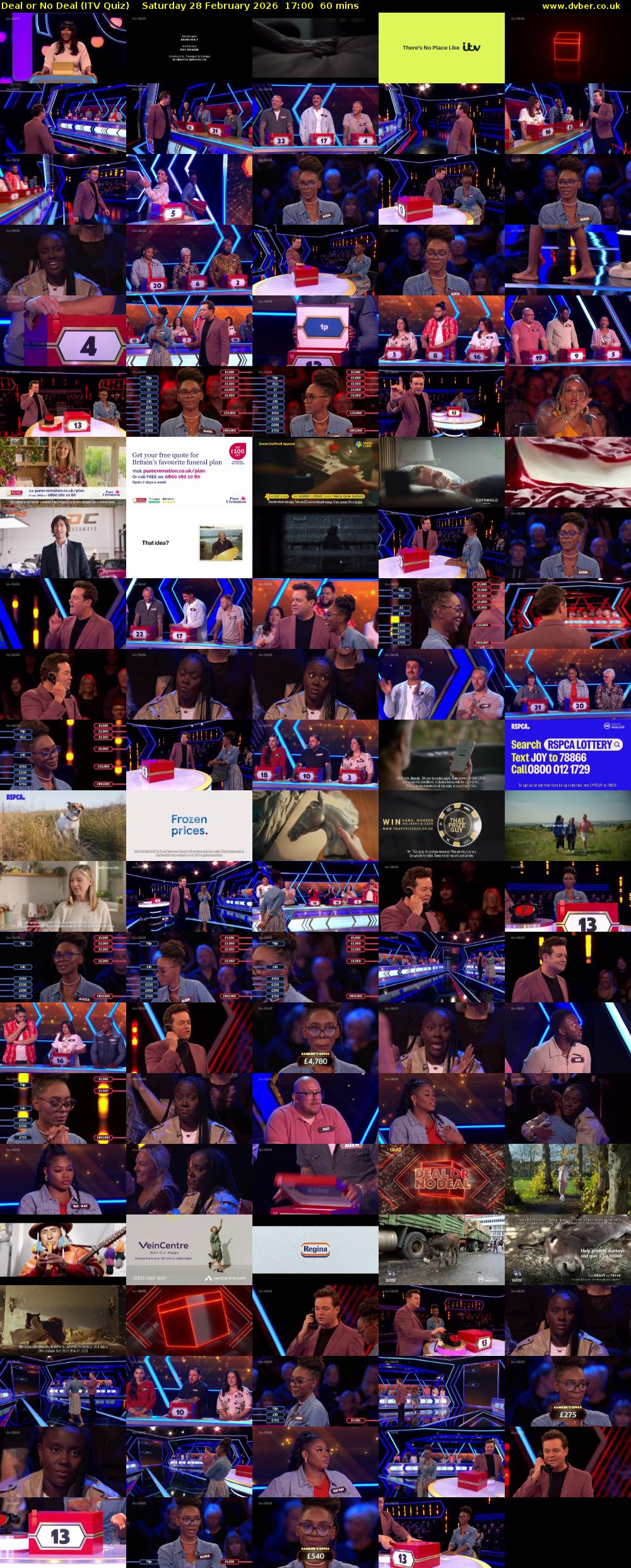 Deal or No Deal (ITV Quiz) Saturday 28 February 2026 17:00 - 18:00