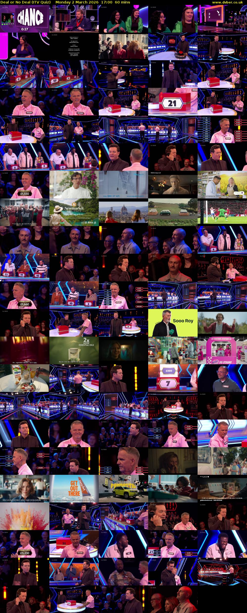 Deal or No Deal (ITV Quiz) Monday 2 March 2026 17:00 - 18:00