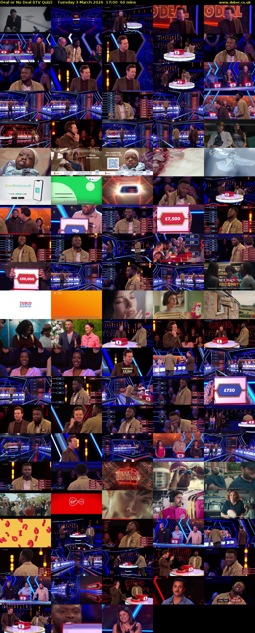 Deal or No Deal (ITV Quiz) Tuesday 3 March 2026 17:00 - 18:00