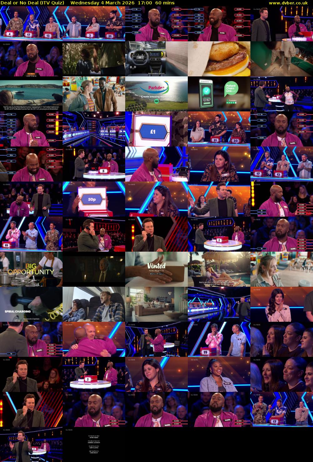 Deal or No Deal (ITV Quiz) Wednesday 4 March 2026 17:00 - 18:00