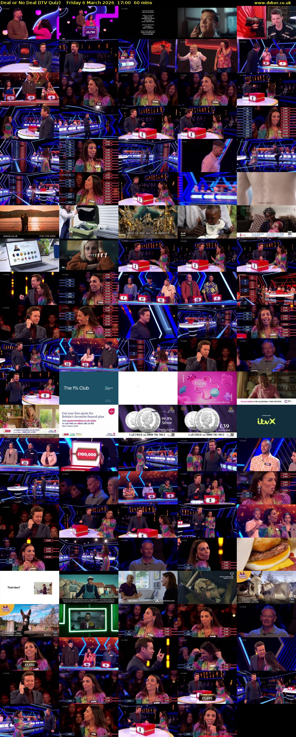 Deal or No Deal (ITV Quiz) Friday 6 March 2026 17:00 - 18:00