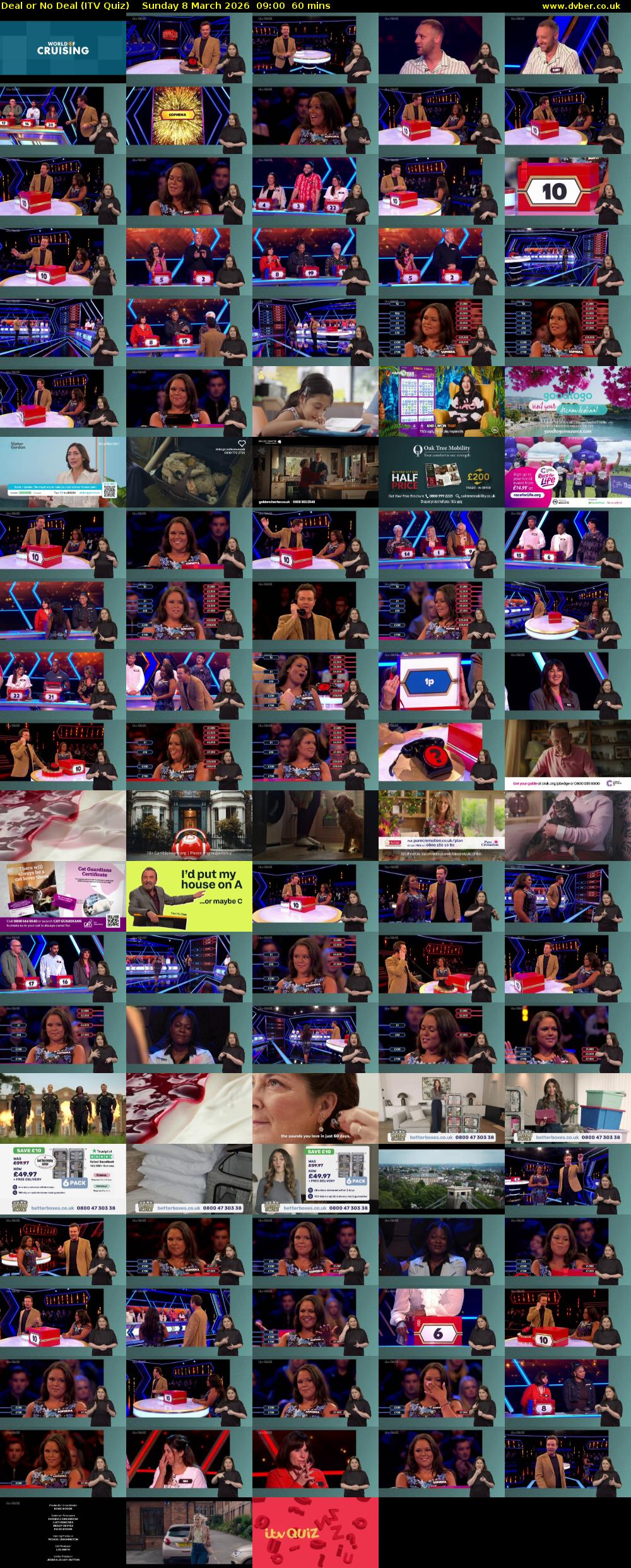 Deal or No Deal (ITV Quiz) Sunday 8 March 2026 09:00 - 10:00