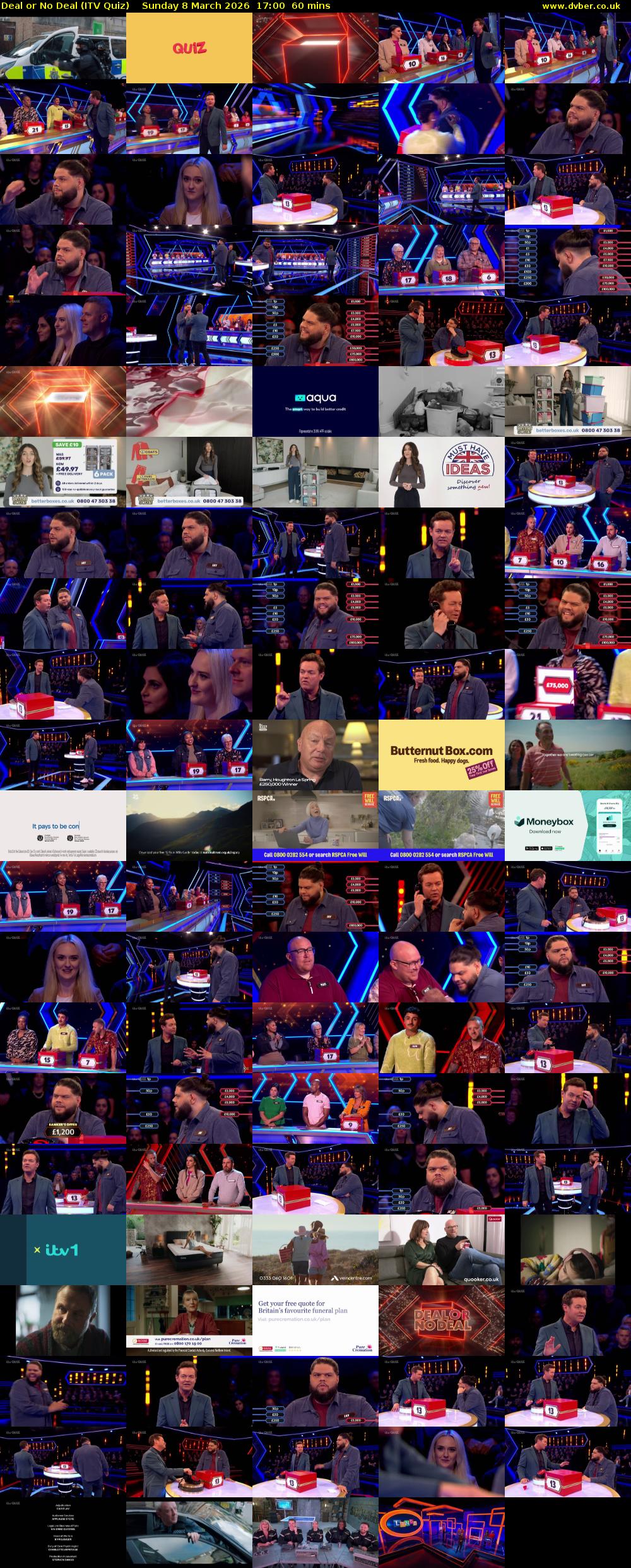 Deal or No Deal (ITV Quiz) Sunday 8 March 2026 17:00 - 18:00