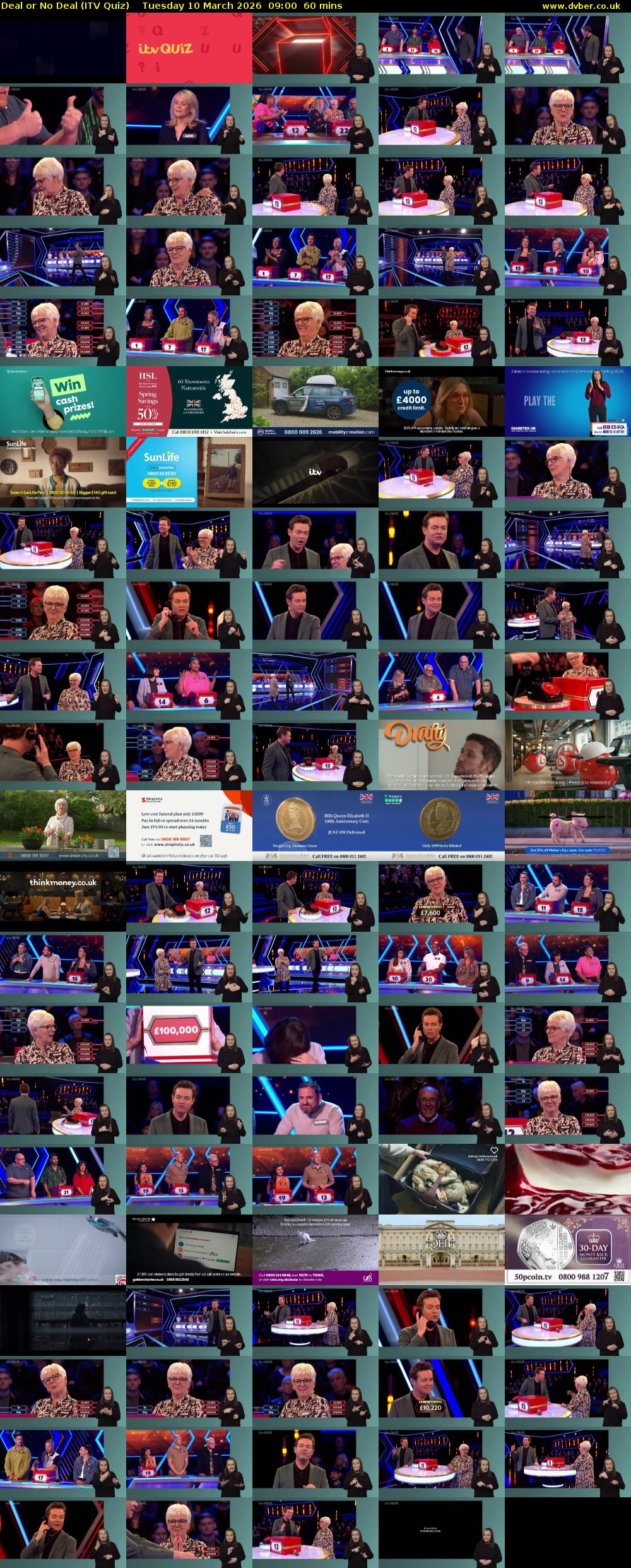 Deal or No Deal (ITV Quiz) Tuesday 10 March 2026 09:00 - 10:00