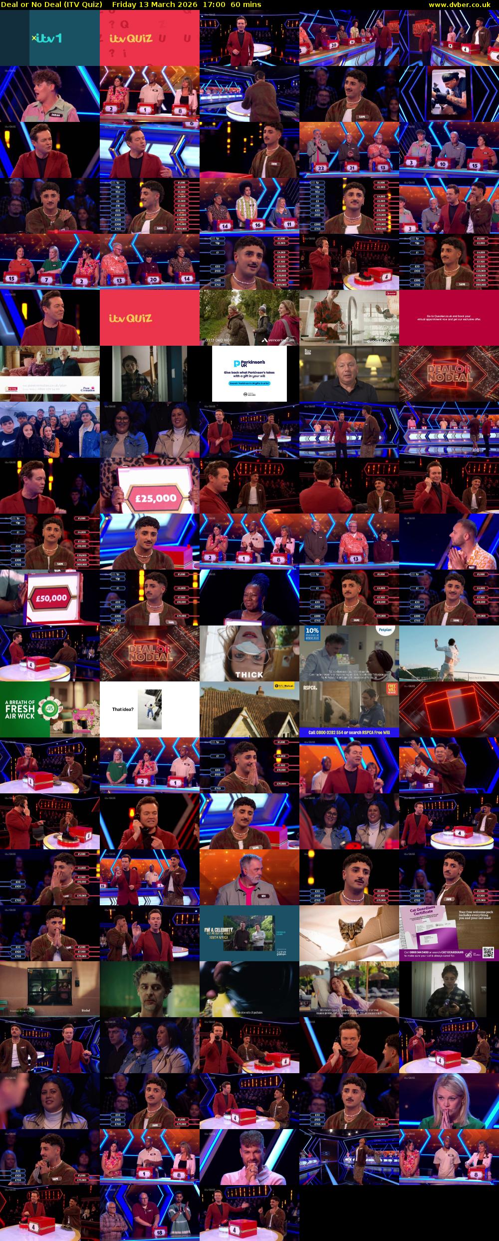 Deal or No Deal (ITV Quiz) Friday 13 March 2026 17:00 - 18:00