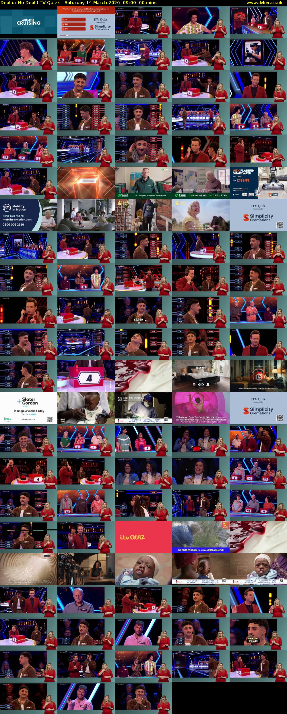 Deal or No Deal (ITV Quiz) Saturday 14 March 2026 09:00 - 10:00