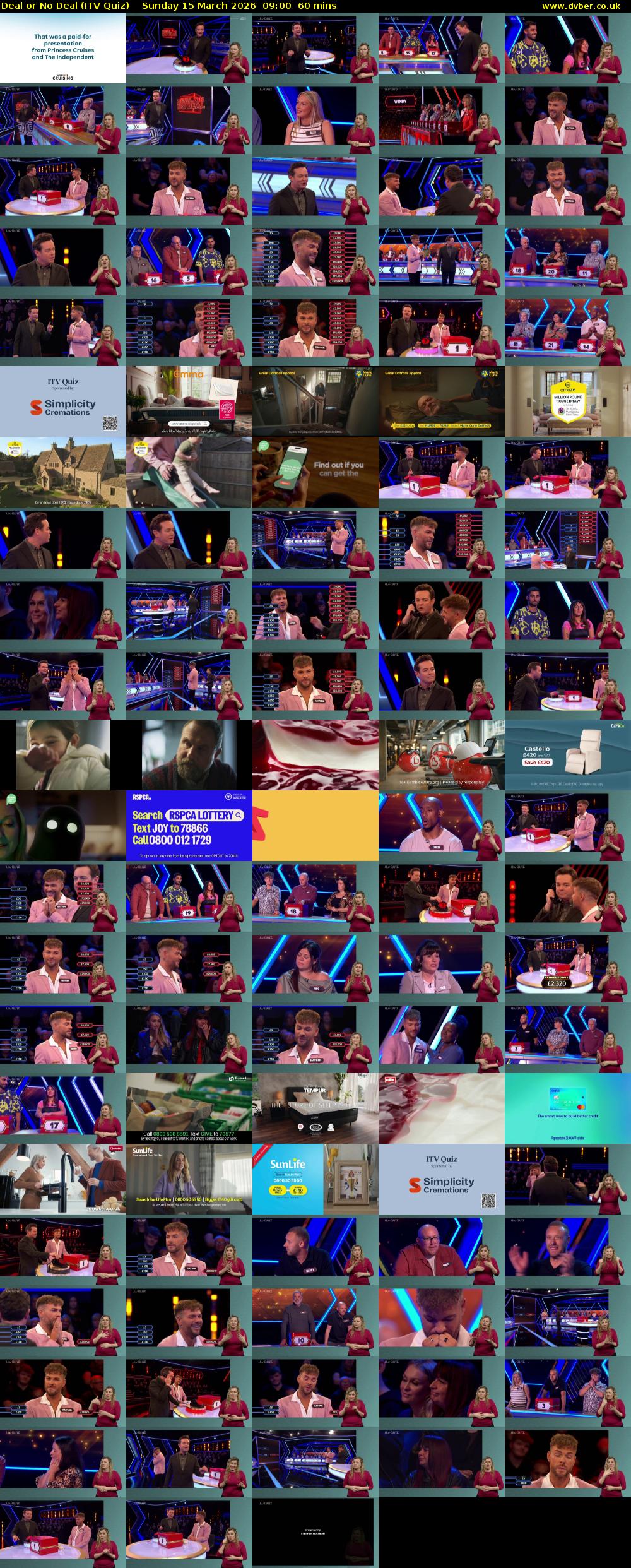 Deal or No Deal (ITV Quiz) Sunday 15 March 2026 09:00 - 10:00