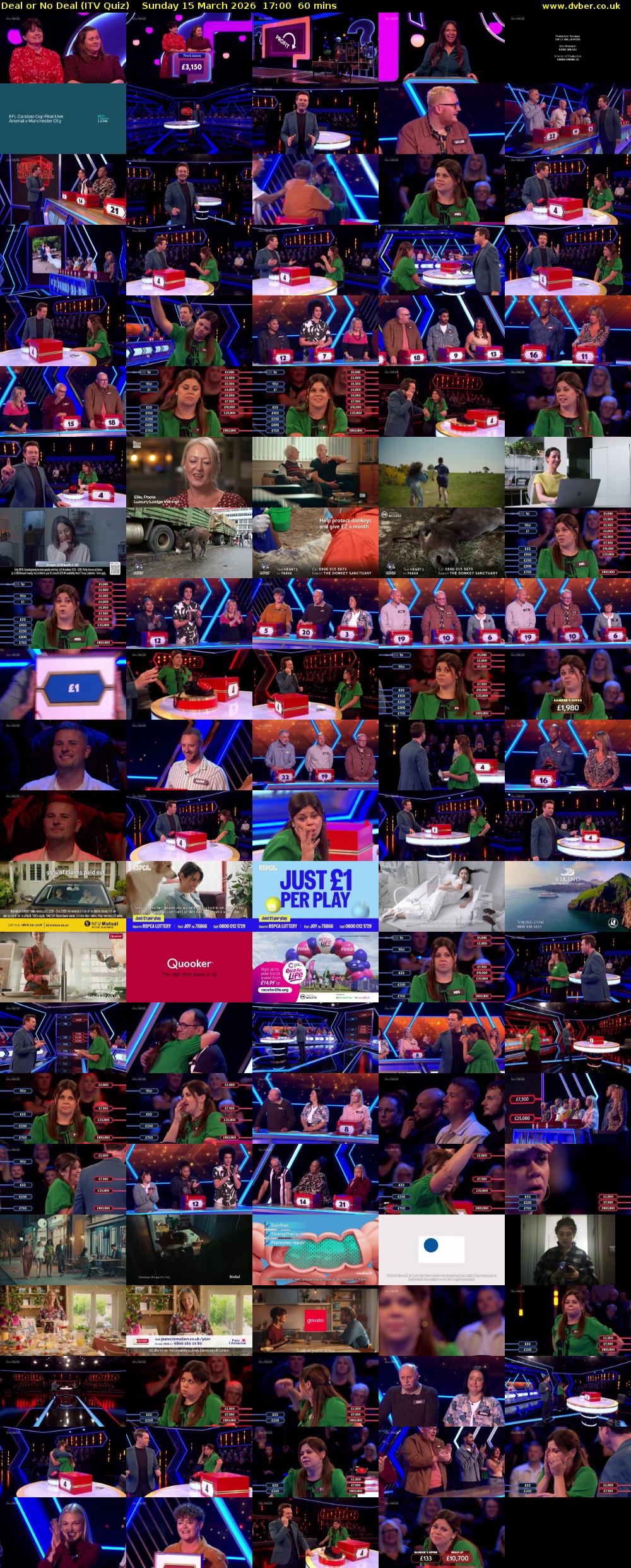 Deal or No Deal (ITV Quiz) Sunday 15 March 2026 17:00 - 18:00