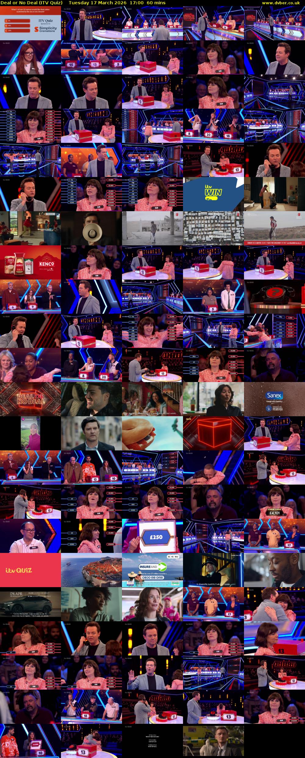 Deal or No Deal (ITV Quiz) Tuesday 17 March 2026 17:00 - 18:00