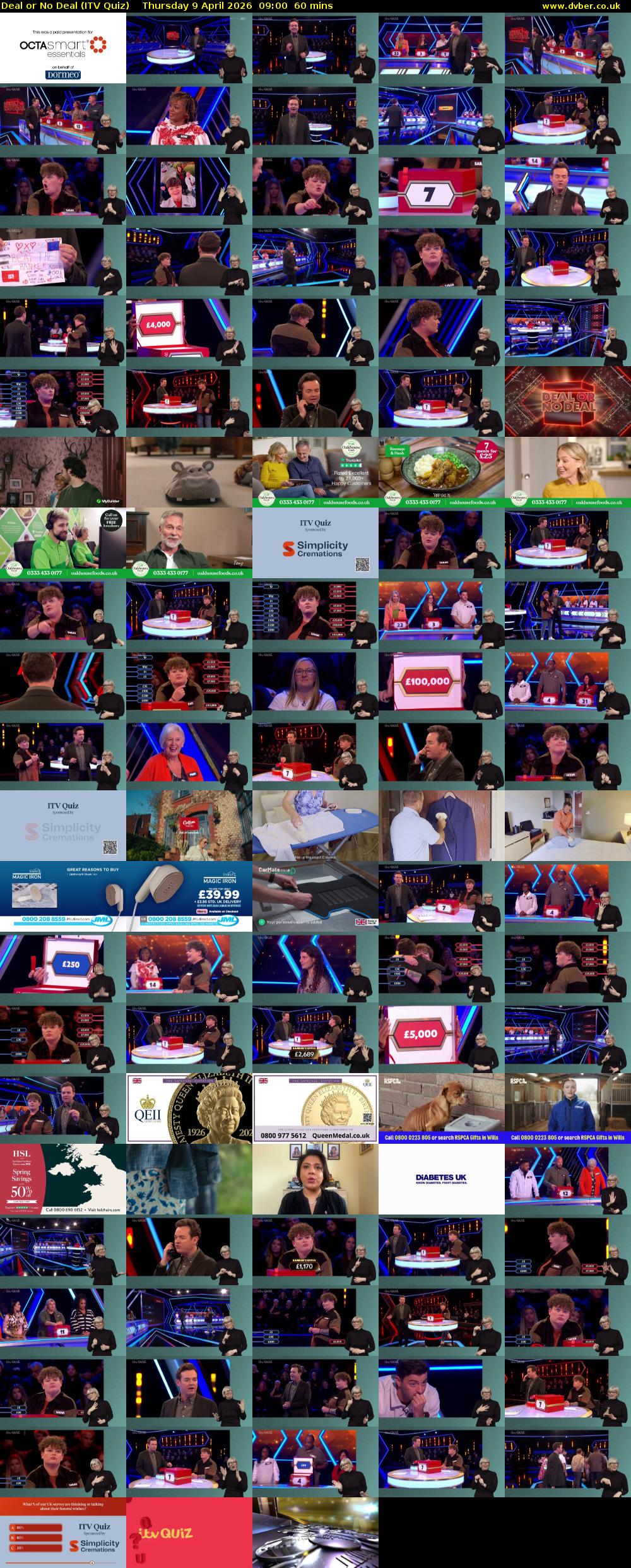 Deal or No Deal (ITV Quiz) Thursday 9 April 2026 09:00 - 10:00